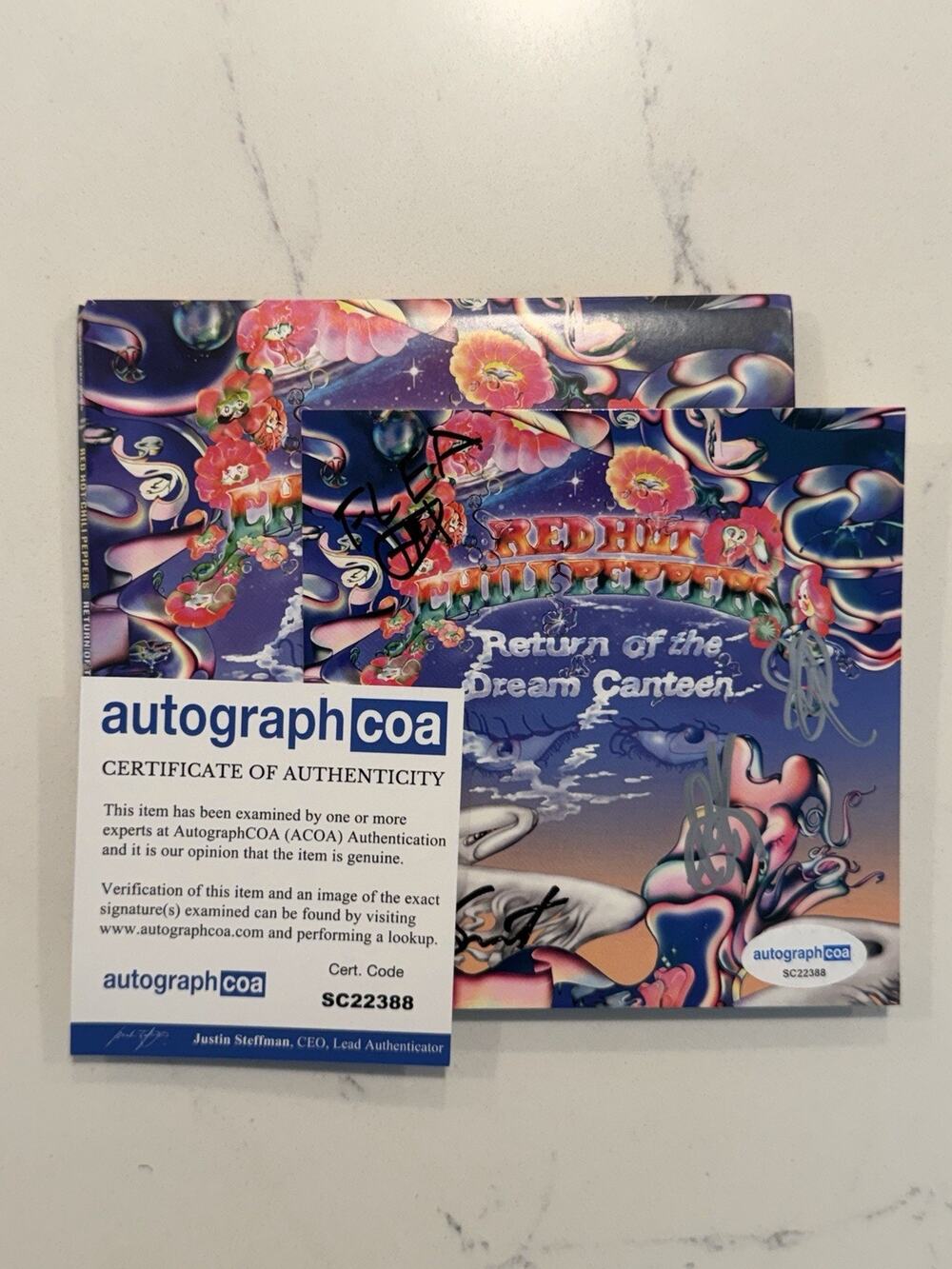 Red Hot Chili Peppers SIGNED Return of the Dream Canteen CD AUTOGRAPHED COA #2